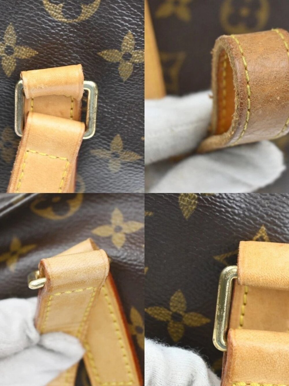 LOUIS VUITTON Cabas Mezzo Shoulder Bag Monogram Leather Brown M51151 73MA498 - Picture 8 of 16